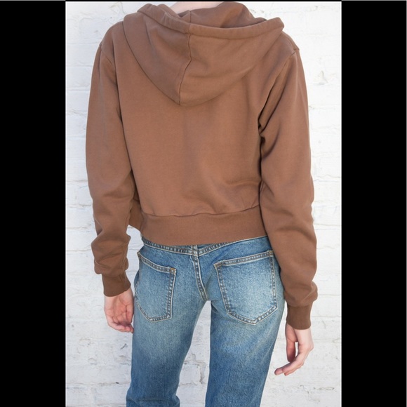 brandy melville brown crystal moletom com capuz